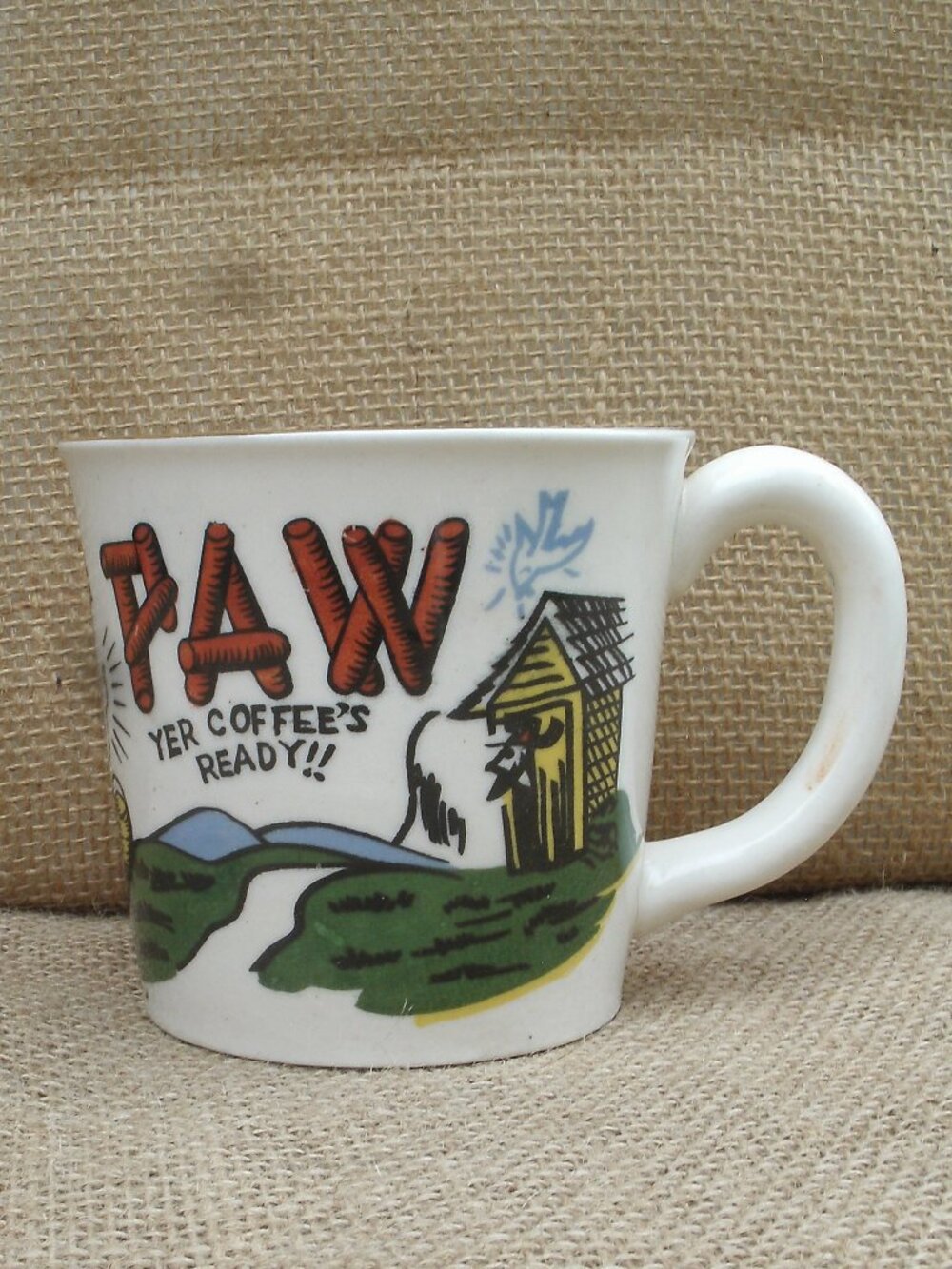 Vintage Napco Paw Humorous Coffee Hillbilly Mug